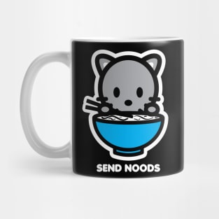 Cat Kitten Send Noods Food Noodles Pho Ramen Funny Animal Mug